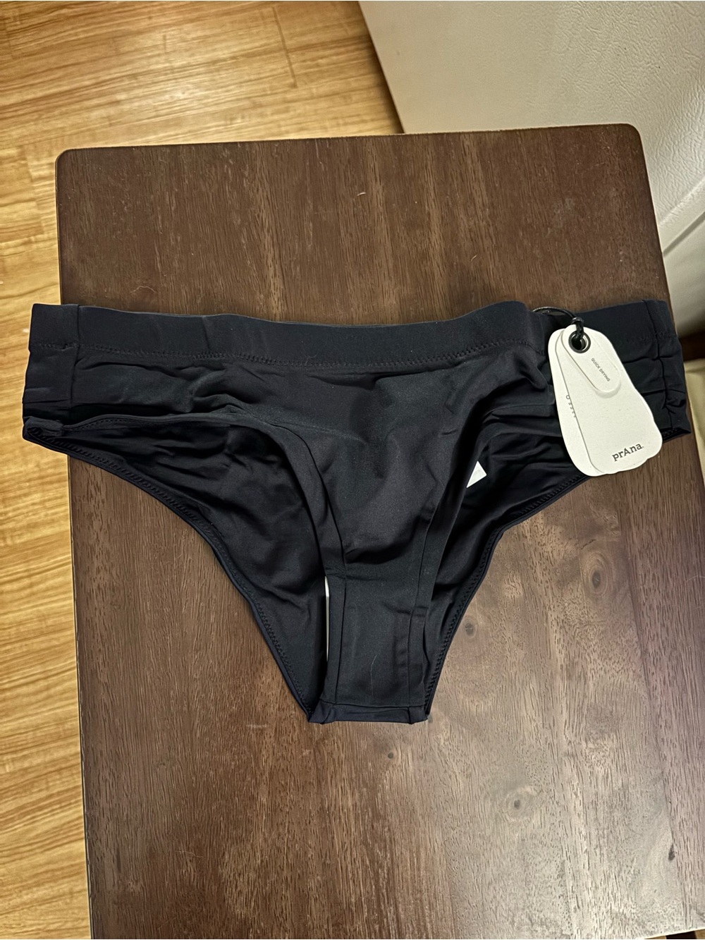 BNWT Prana Black Bikini Bottom upswell bottom is the style. Size medium